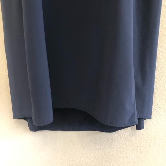 Orvis Woman’s Navy LagenLook Sleeveless Hi-Low A-Line Dress Size XL - Picture 6 of 11